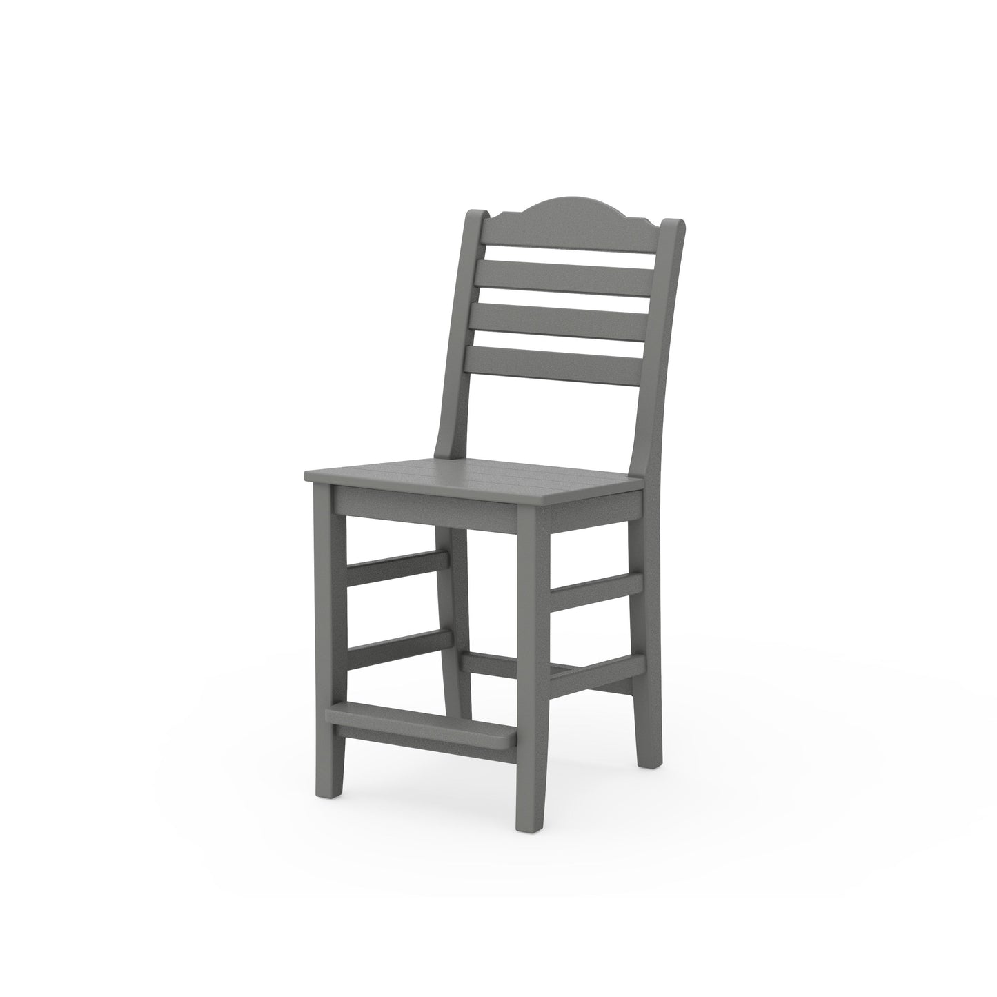 POLYWOOD Savannah Counter Side Chair — Slate Grey