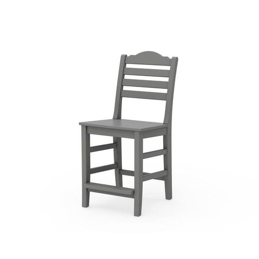 POLYWOOD Savannah Counter Side Chair — Slate Grey