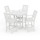 POLYWOOD Chinoiserie 5-Piece Round Bar Set — White