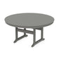 POLYWOOD 60" Round Farmhouse Dining Table — Slate Grey