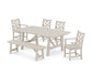 POLYWOOD Chippendale 6-Piece Rustic Farmhouse Dining Set With Bench — Sand