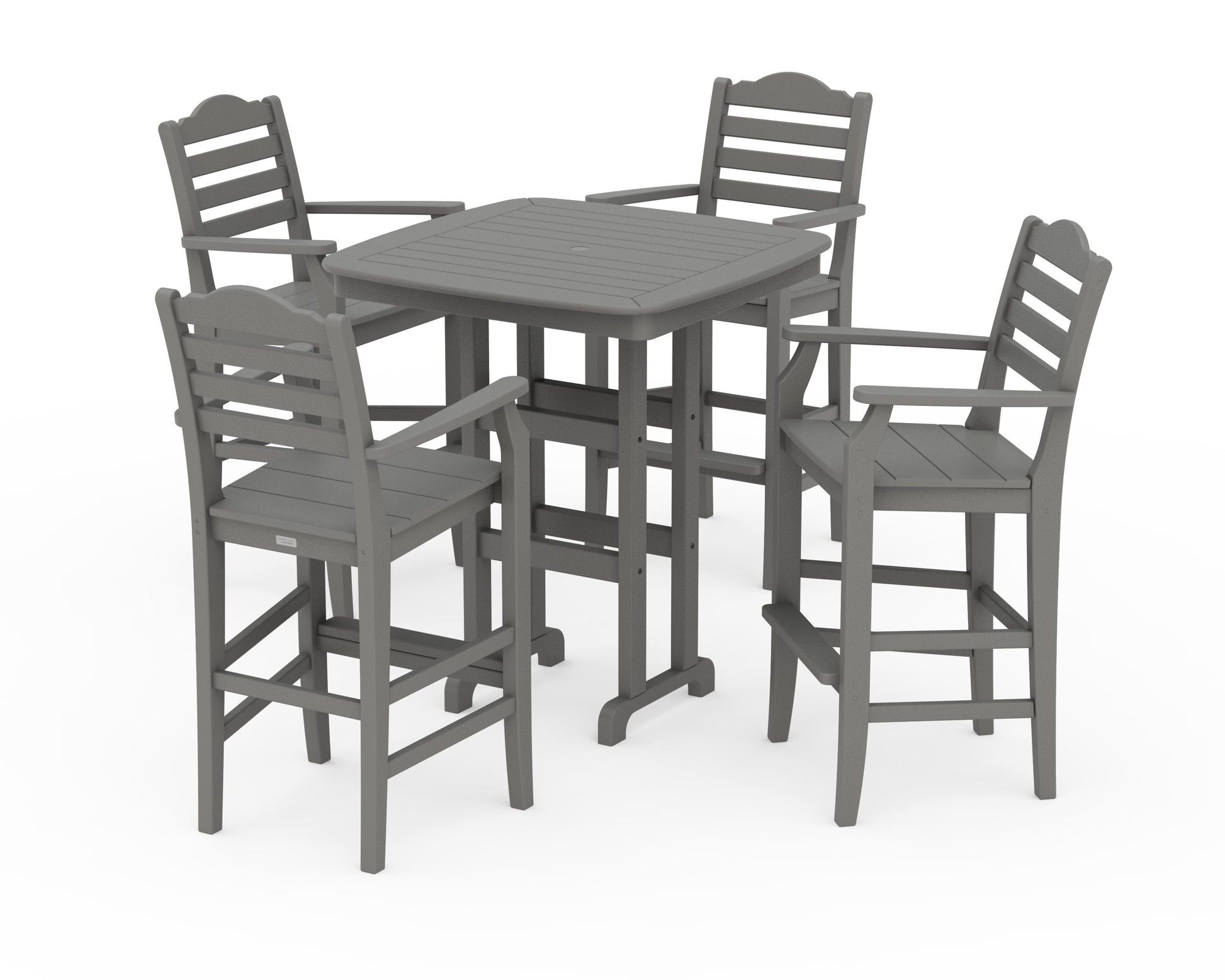 POLYWOOD Savannah 5-Piece Bar Set — Slate Grey