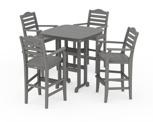 POLYWOOD Savannah 5-Piece Bar Set — Slate Grey
