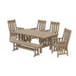 POLYWOOD Acadia 6-Piece Dining Set with Bench — Vintage Sahara