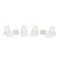 POLYWOOD Chinoiserie 6-Piece Chaise Set — Vintage White