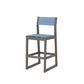POLYWOOD EDGE Sling Bar Side Chair — Driftwood / Poolside Sling