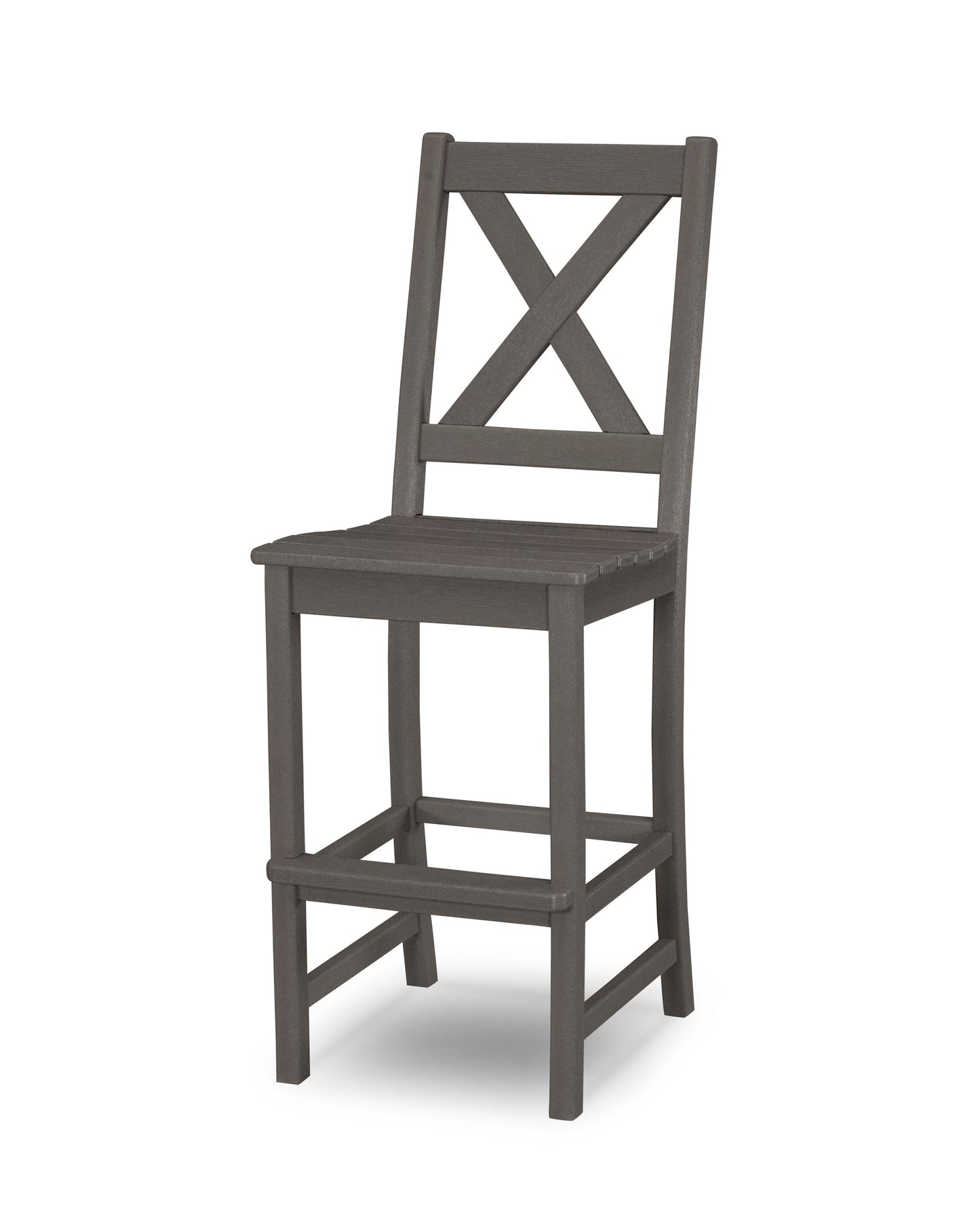 POLYWOOD Braxton Bar Side Chair — Vintage Coffee