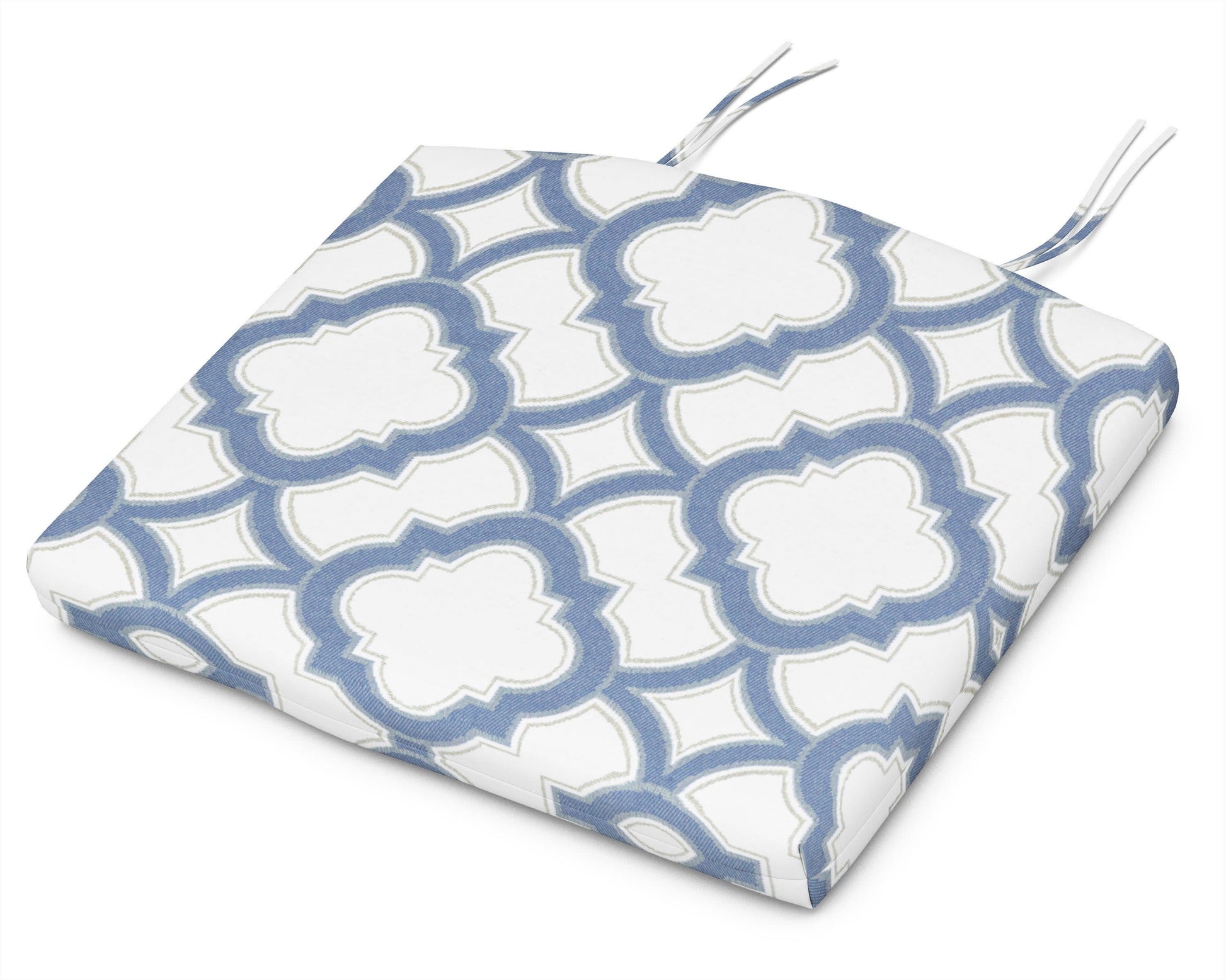 POLYWOOD Adirondack Seat Cushion - 20"W x 18.5"D x 2.5"H — Trellis Sky Blue