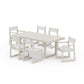 POLYWOOD EDGE Sling 7-Piece Dining Set — Sand / White Sling