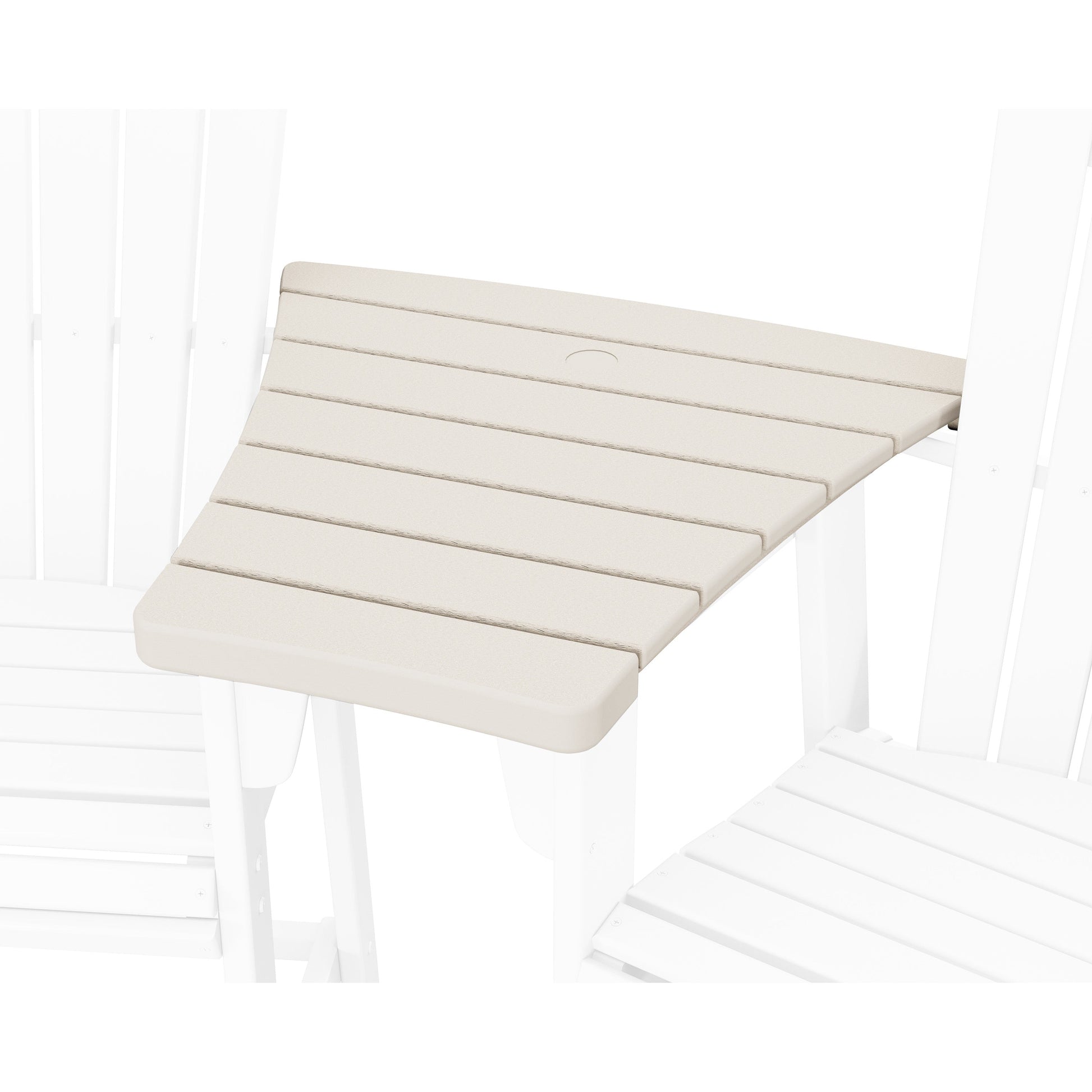 POLYWOOD 600 Series Angled Adirondack Dining Connecting Table — Sand