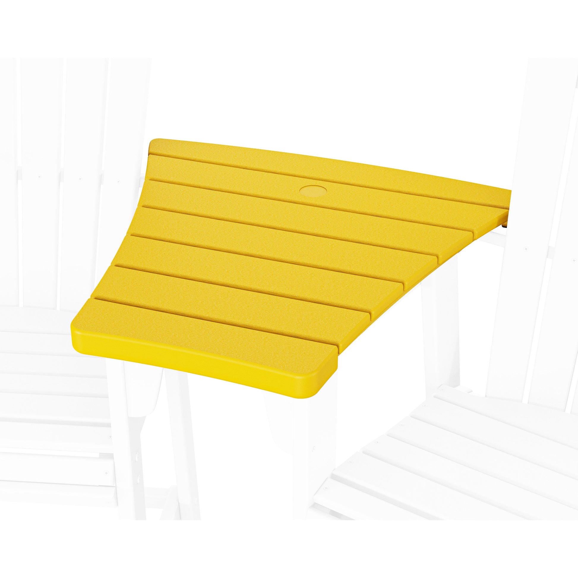 POLYWOOD 600 Series Angled Adirondack Dining Connecting Table — Lemon