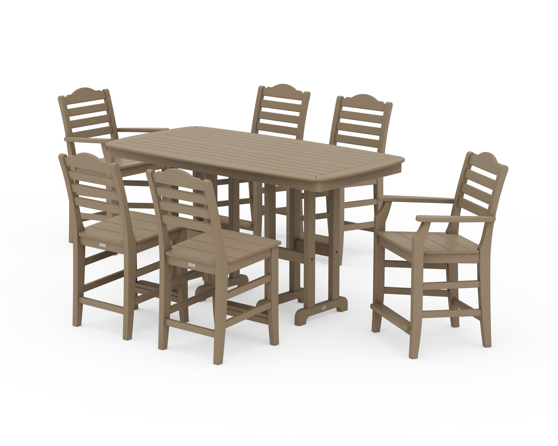 POLYWOOD Savannah 7-Piece Counter Set — Vintage Sahara