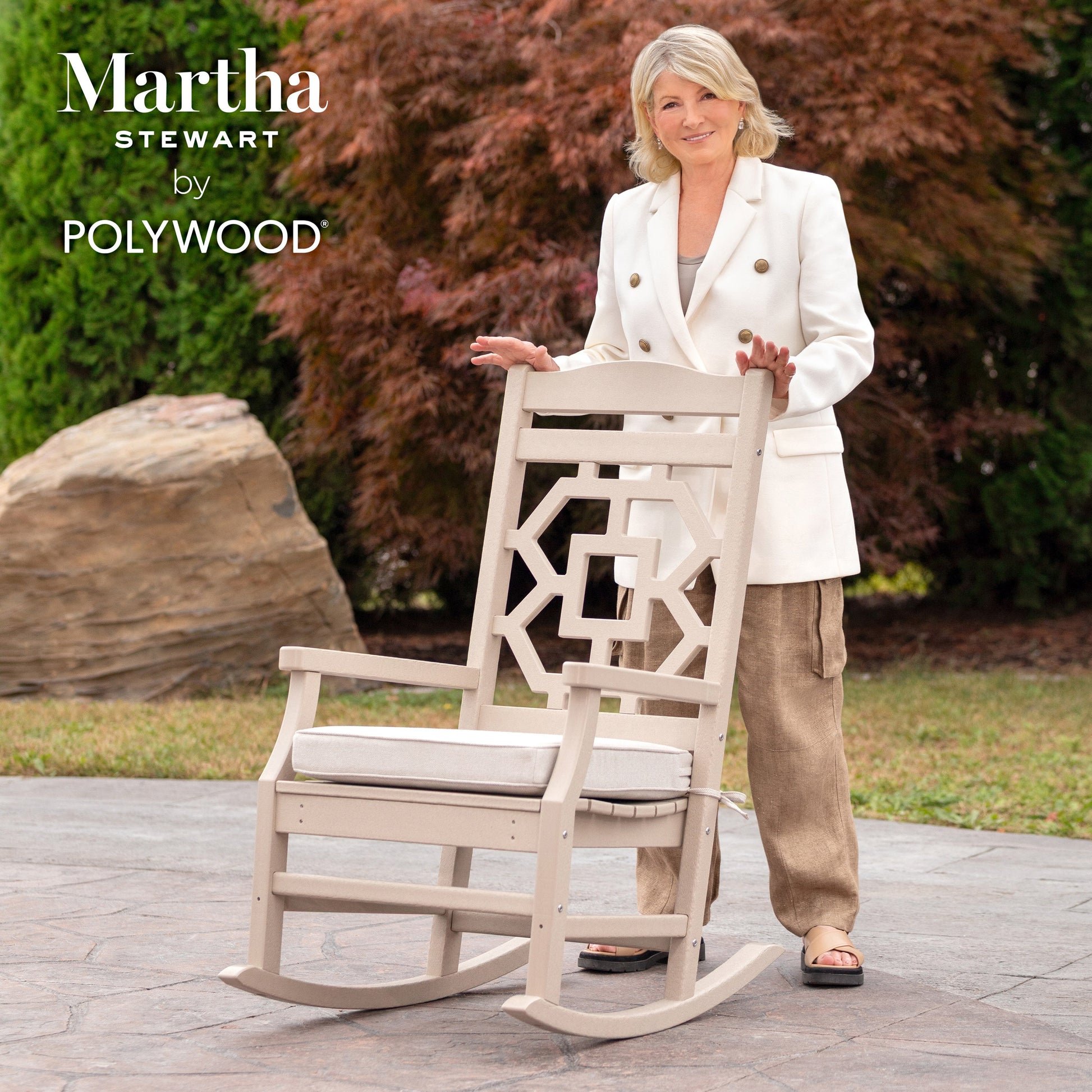 POLYWOOD Chinoiserie Rocking Chair