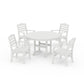 POLYWOOD Savannah 5-Piece Round Farmhouse Dining Set — Vintage White