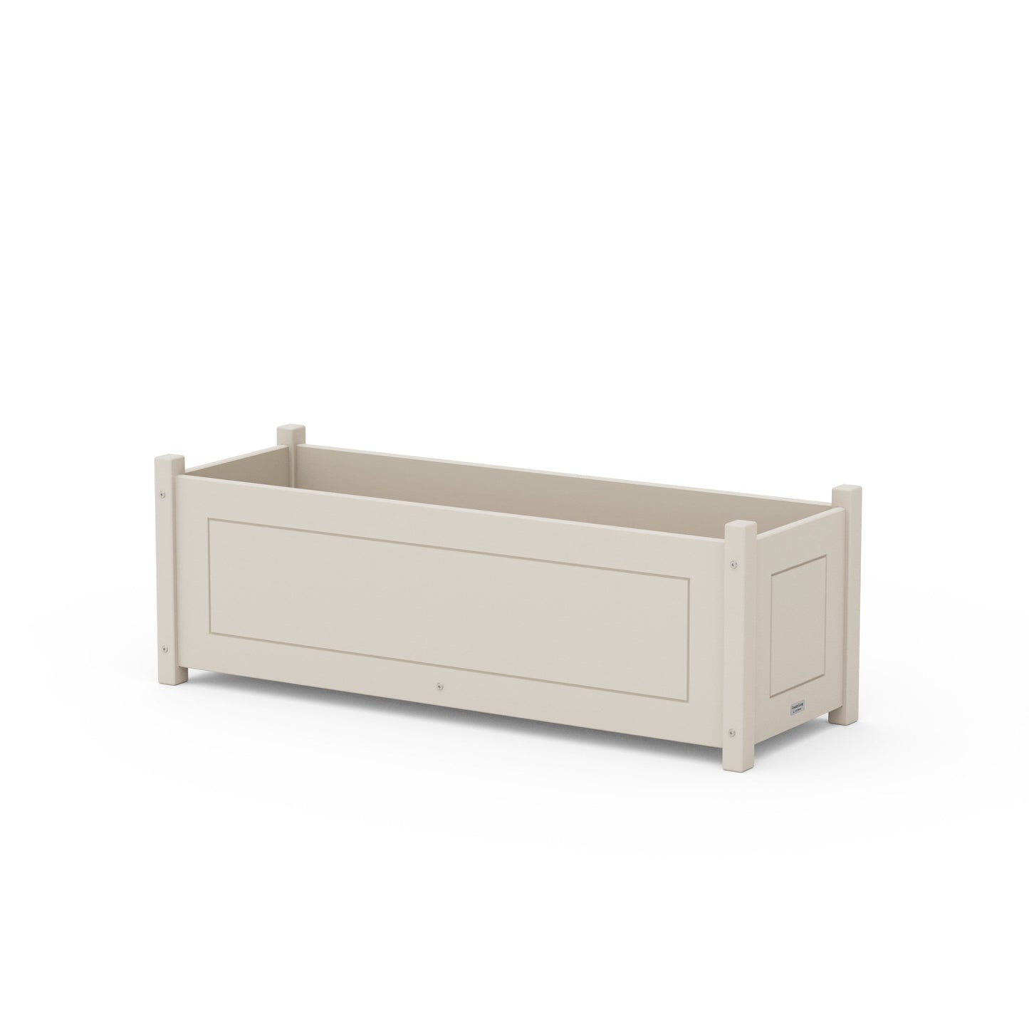 POLYWOOD Country Living Rectangle Triple Planter Box — Sand
