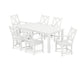 POLYWOOD Braxton Arm Chair 7-Piece Parsons Dining Set — White