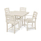 POLYWOOD La Casa Café 5-Piece Farmhouse Dining Set with Trestle Legs/2 Side Chairs + 2 Arm Chairs + Square Dining Table FREE SHIPPING