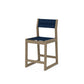 POLYWOOD EDGE Sling Counter Side Chair — Vintage Sahara / Navy Blue Sling