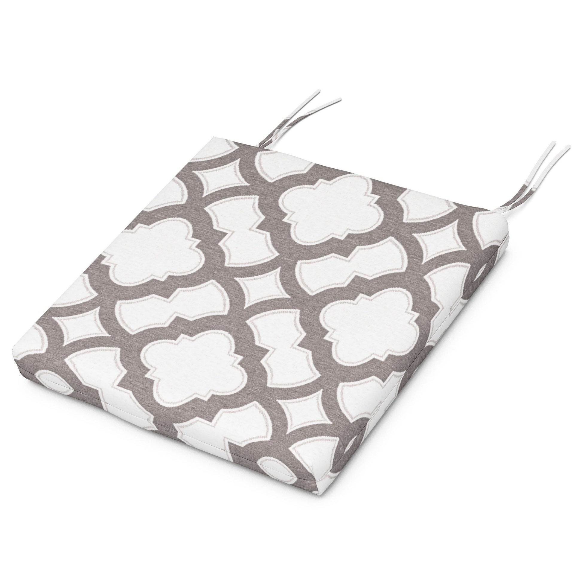 POLYWOOD Acadia Dining Side Seat Pad — Trellis Grey Mist