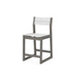 POLYWOOD EDGE Sling Counter Side Chair — Driftwood / White Sling