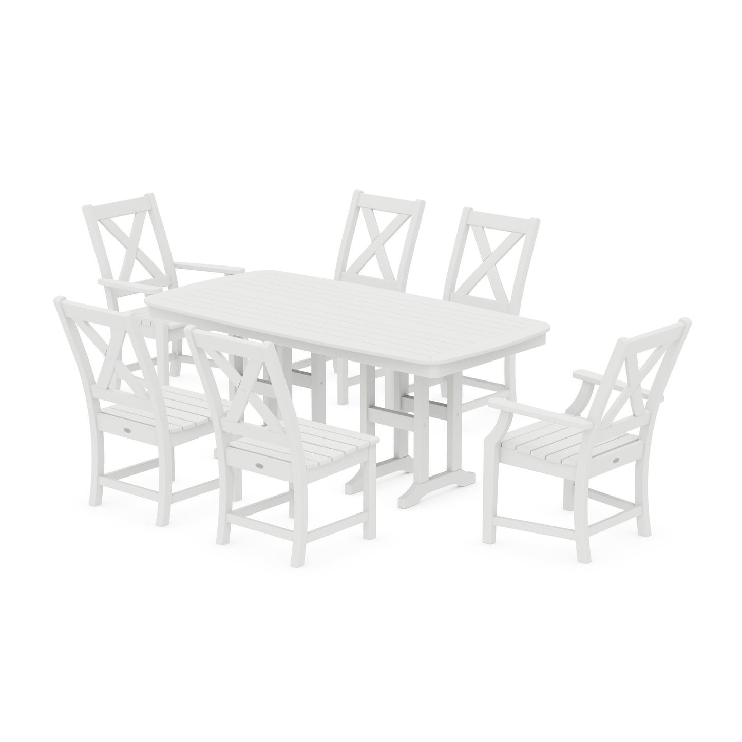 POLYWOOD Braxton 7-Piece Dining Set — White