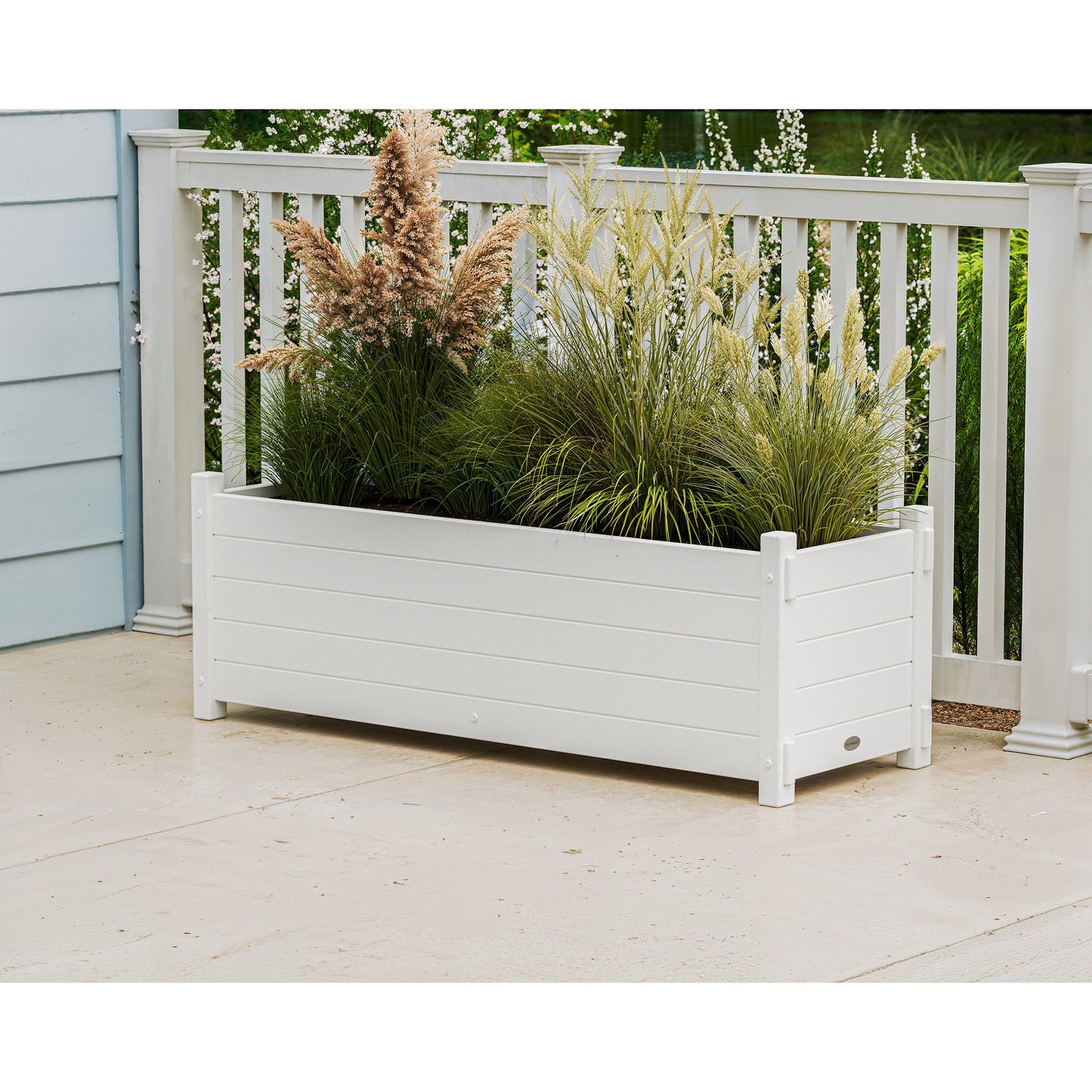POLYWOOD Nautical Rectangle Triple Planter Box