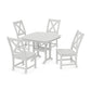 POLYWOOD Braxton Side Chair 5-Piece Dining Set — White