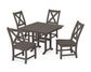 POLYWOOD Braxton Side Chair 5-Piece Farmhouse Dining Set — Vintage Coffee