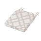 POLYWOOD Acadia Dining Side Seat Cushion — Trellis Dune Burlap