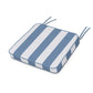 POLYWOOD Chinoiserie Arm Chair Seat Cushion — Cabana Stripe Sky Blue
