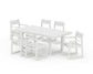 POLYWOOD EDGE Sling 7-Piece Dining Set — White / White Sling