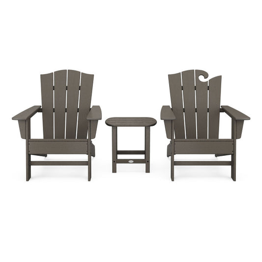 POLYWOOD Wave Collection 3-Piece Set in Vintage Finish FREE SHIPPING