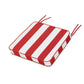 POLYWOOD Chinoiserie Side Chair Seat Cushion — Cabana Stripe Crimson