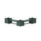 POLYWOOD 48" Vineyard L- Shaped Planter Bench Corner Set - Large — Green