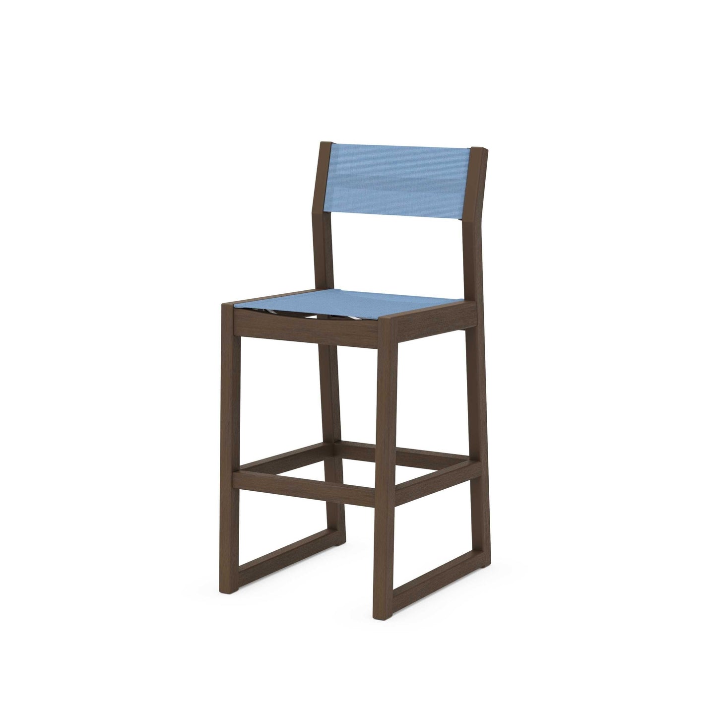POLYWOOD EDGE Sling Bar Side Chair — Kona / Poolside Sling