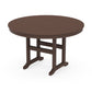 POLYWOOD 48" Round Farmhouse Dining Table — Mahogany