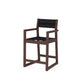 POLYWOOD EDGE Sling Counter Arm Chair — Mahogany / Black Sling