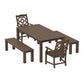 POLYWOOD Chinoiserie 5-Piece Parsons Dining Set with Benches — Kona