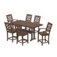 POLYWOOD Chinoiserie 7-Piece Farmhouse Counter Set with Trestle Legs — Mahogany