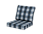 POLYWOOD Baffle Seat/Back Cushion — Buffalo Plaid Marine Indigo
