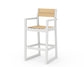 POLYWOOD EDGE Sling Bar Arm Chair — White / Dupioni Apricot Sling