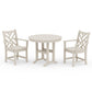 POLYWOOD Chippendale 3-Piece Round Dining Set — Sand