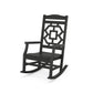 POLYWOOD Chinoiserie Rocking Chair — Black