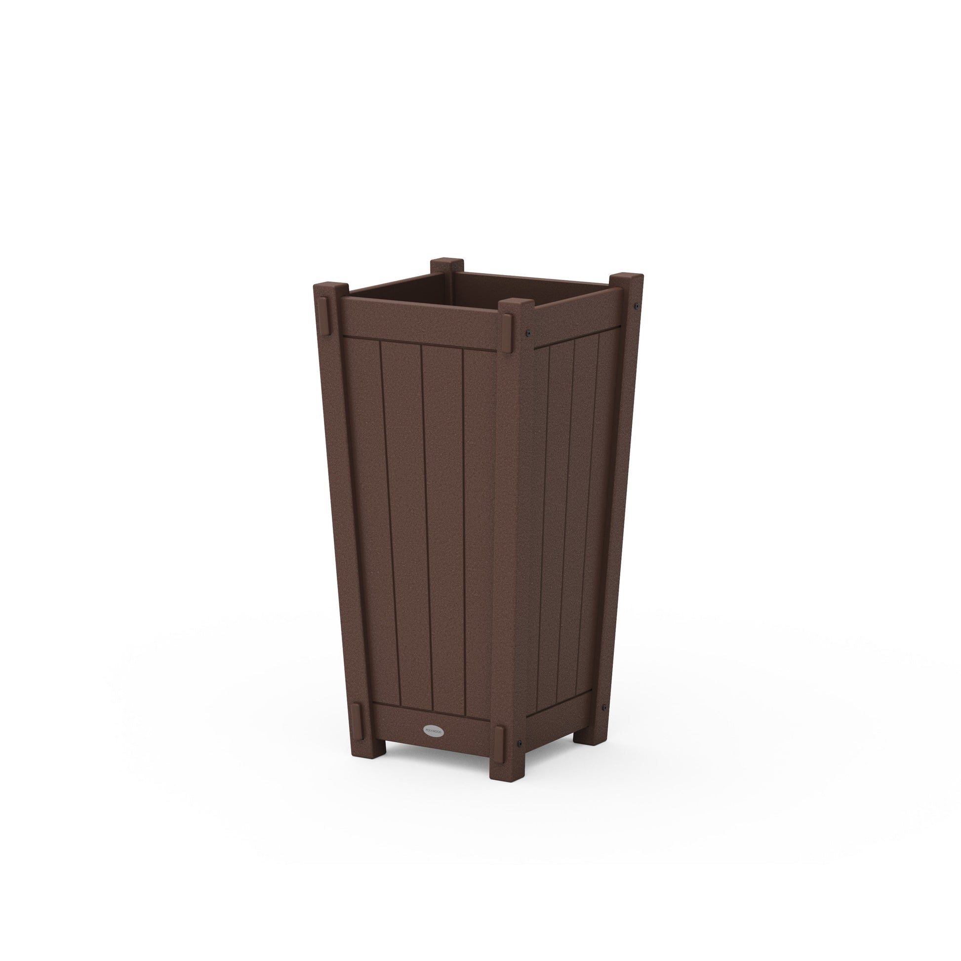 POLYWOOD Vineyard Tapered Square Planter Box — Mahogany
