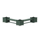 POLYWOOD 60" Nautical L- Shaped Planter Bench Corner Set - Large — Green