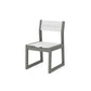 POLYWOOD EDGE Sling Dining Side Chair — Slate Grey / White Sling