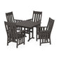 POLYWOOD Acadia 5-Piece Farmhouse Dining Set — Vintage Coffee