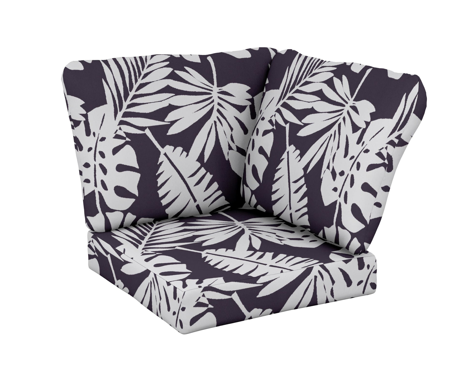 POLYWOOD Baffle Modular Corner Cushion — Leaf Navy