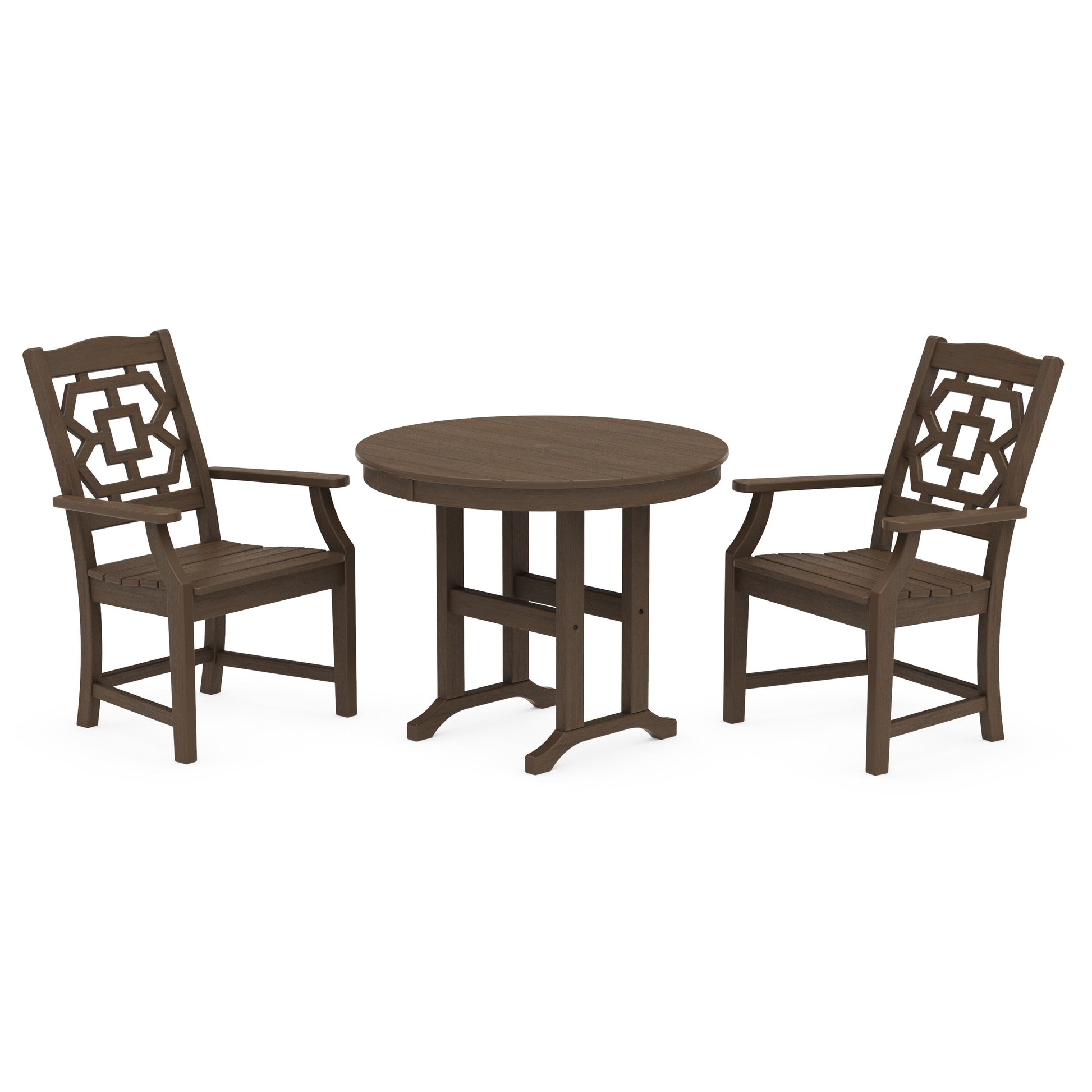 POLYWOOD Chinoiserie 3-Piece Farmhouse Dining Set — Kona