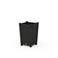 POLYWOOD Vineyard Tapered Square Short Planter Box — Black
